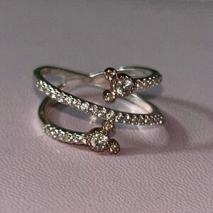 Elegant Silver and Gold-Tone Women's Ring